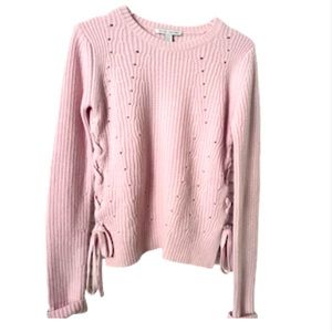 Autumn Cashmere Pink Side Tie Cashmere Sweater XS